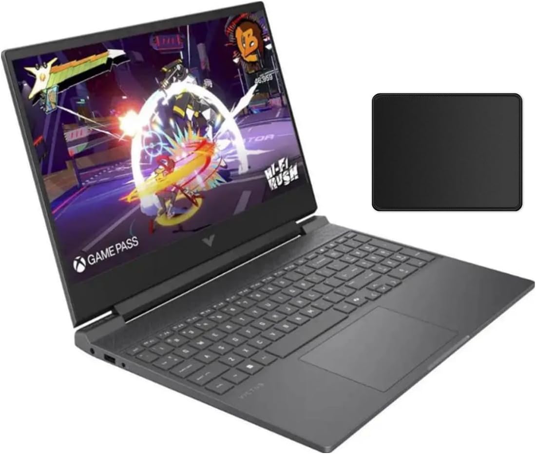 HP Victus 15.6 144Hz Full HD Gaming Laptop | AMD Ryzen 7 7445HS |NVIDIA GeForce RTX 4050|Copilot |Backlit| 16GB RAM DDR5 | 512GB SSD |Mica Silver |Windows 11 Home |Bundle with Mouse Pad