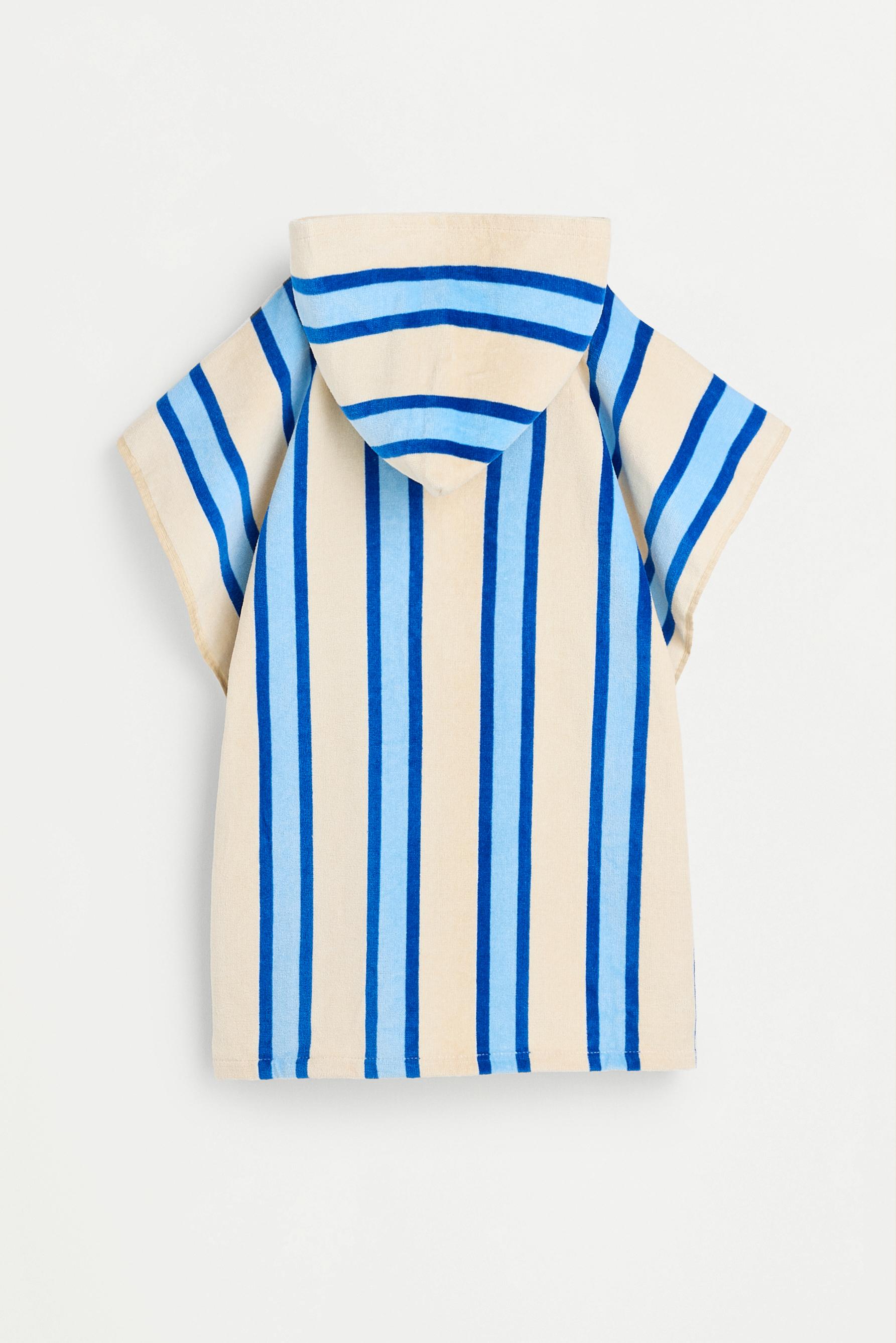 Niños | Poncho toalla rayas azules