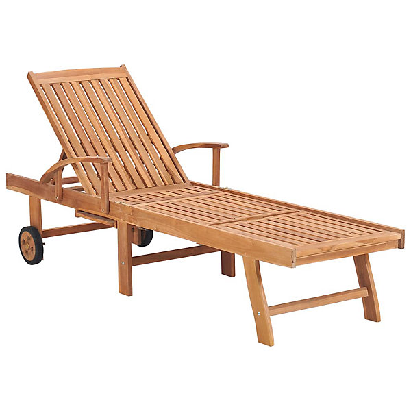 Lot de 2 transats chaise longue bois Helloshop26