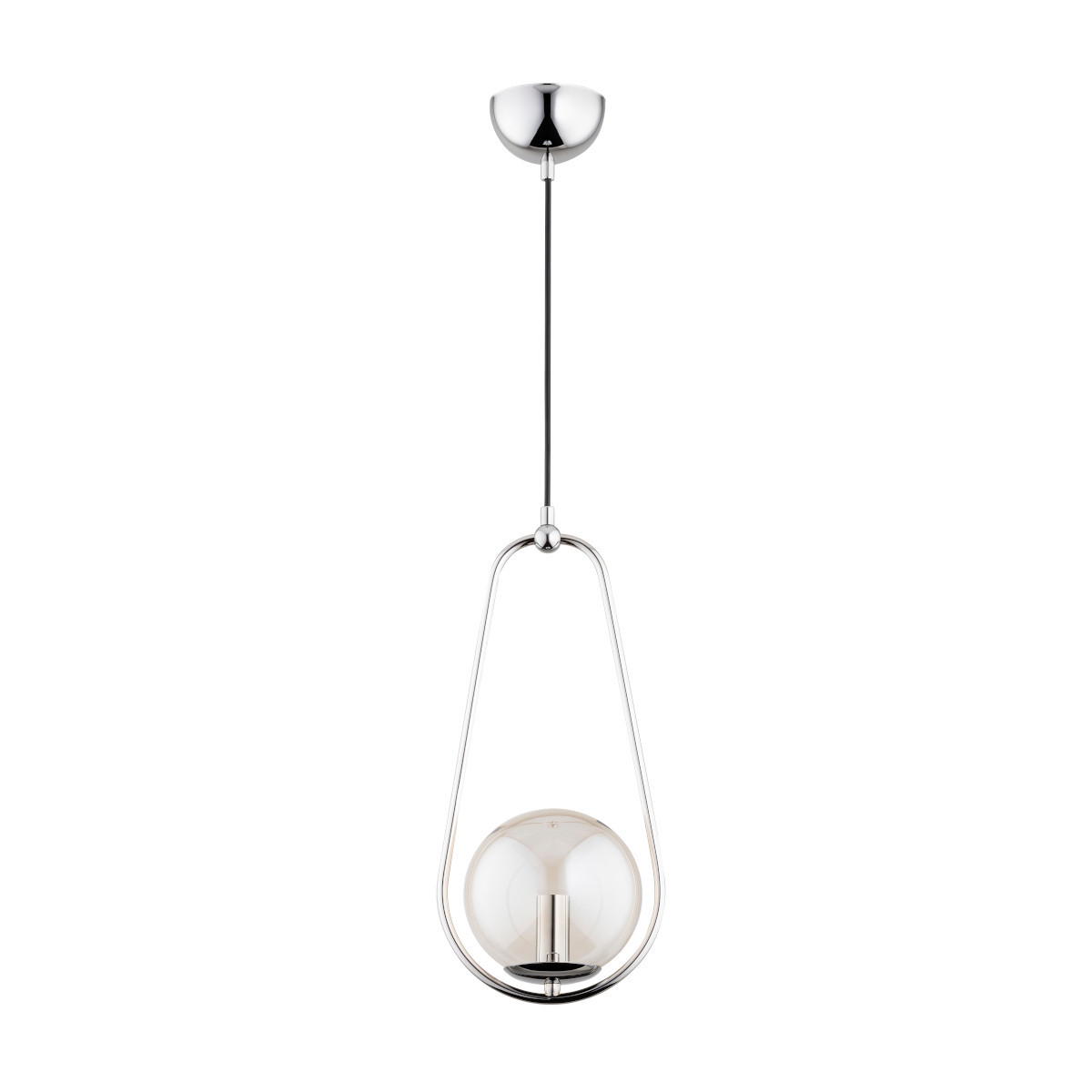 Lampa wisząca chromowana przezroczysta ELIPSA 1xE14x10W Alfa
