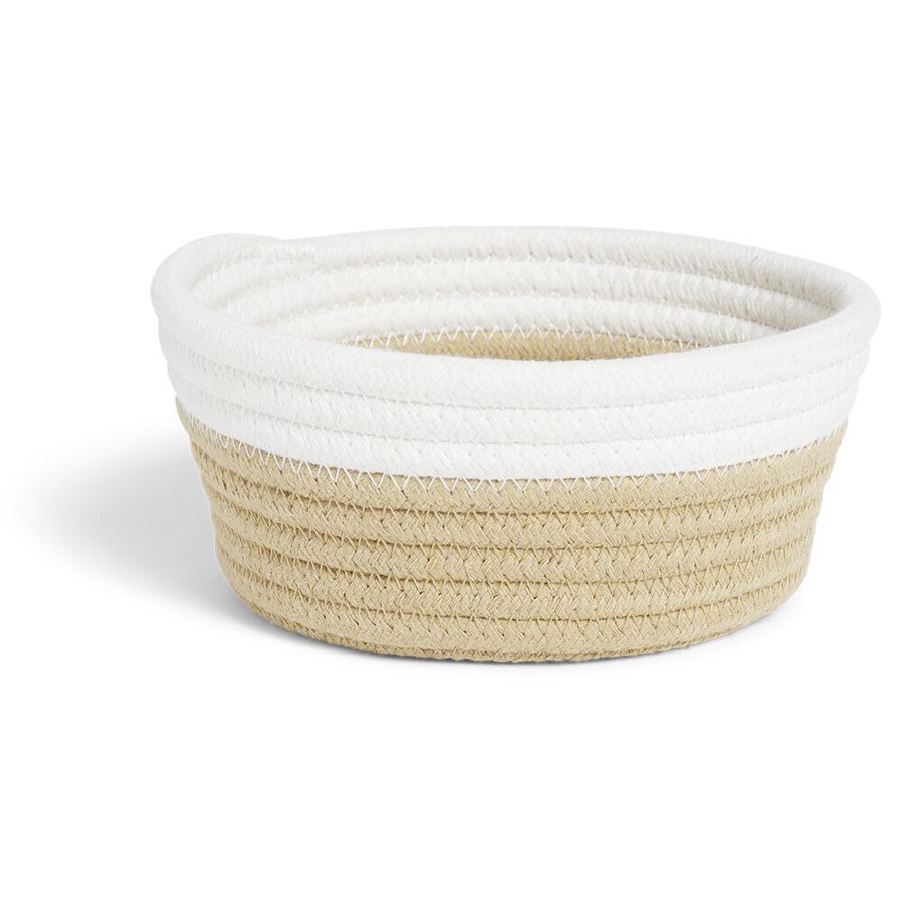 Panière tressée en coton Ø17cm (3 modèles)