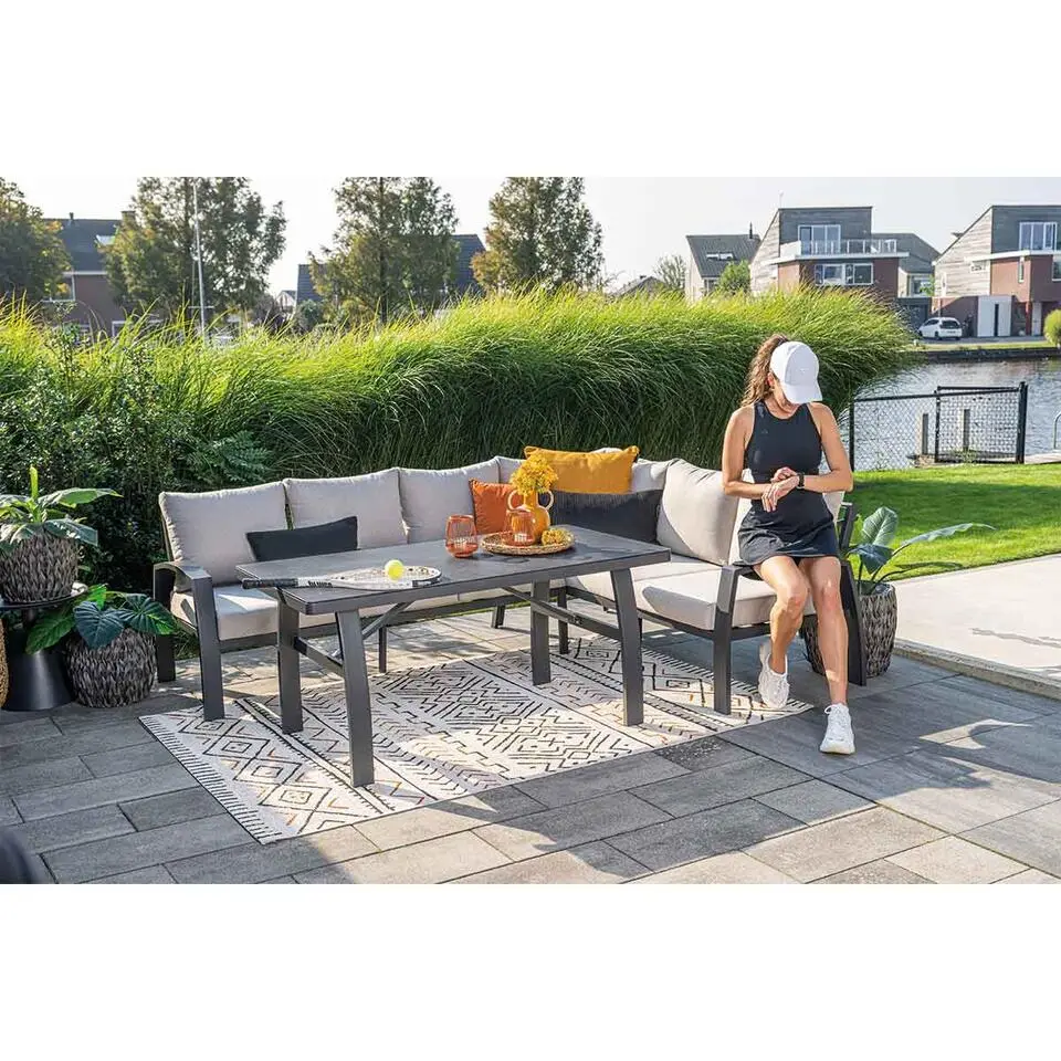 Garden Impressions Cameron lounge dining set 3-delig r. - desert sand