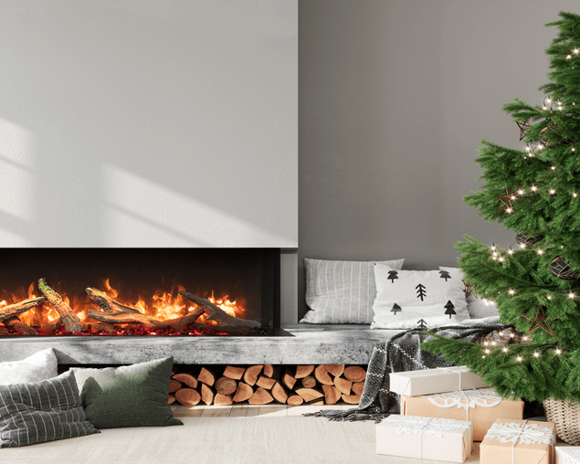 Amantii Smart 60" 3 sided glass electric fireplace Built-in only