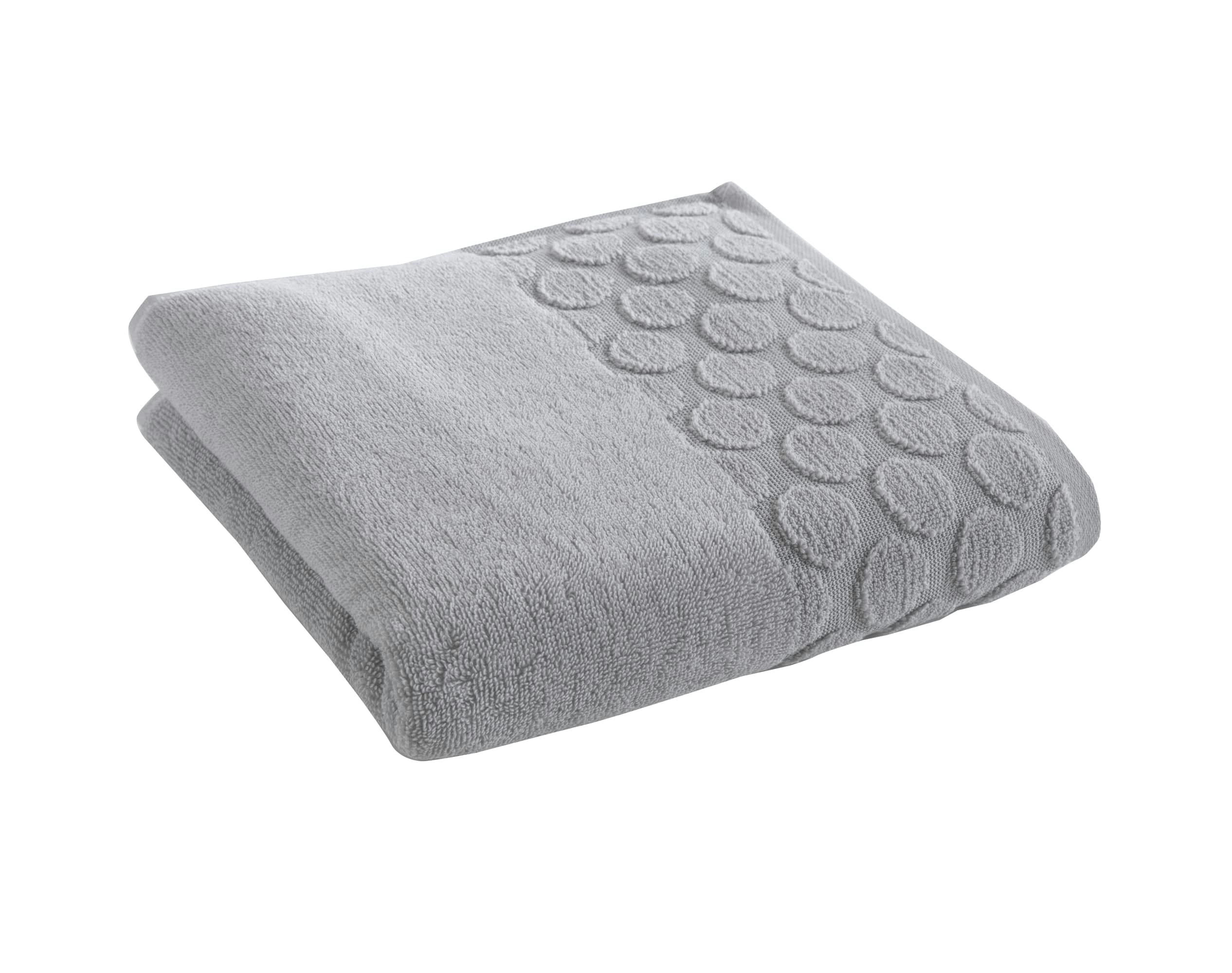 CERCLE - Serviette de toilette gris clair 50x100 en coton