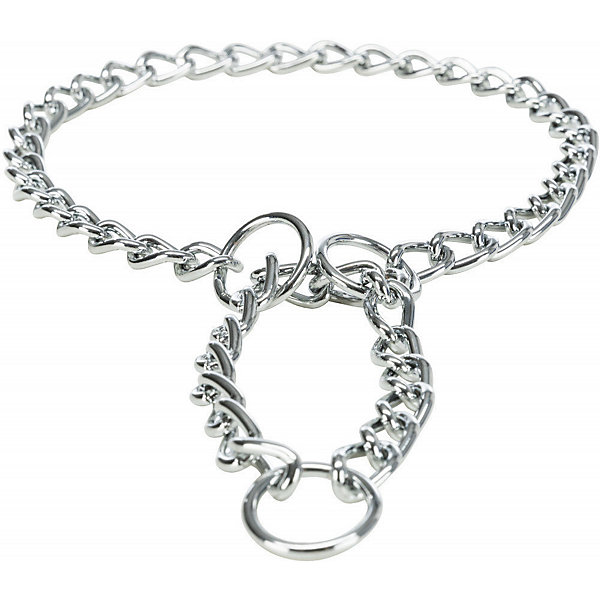 Collier d'arrêt L-XL. : 60 cm/3 mm chaîne, simple rang. pour chien