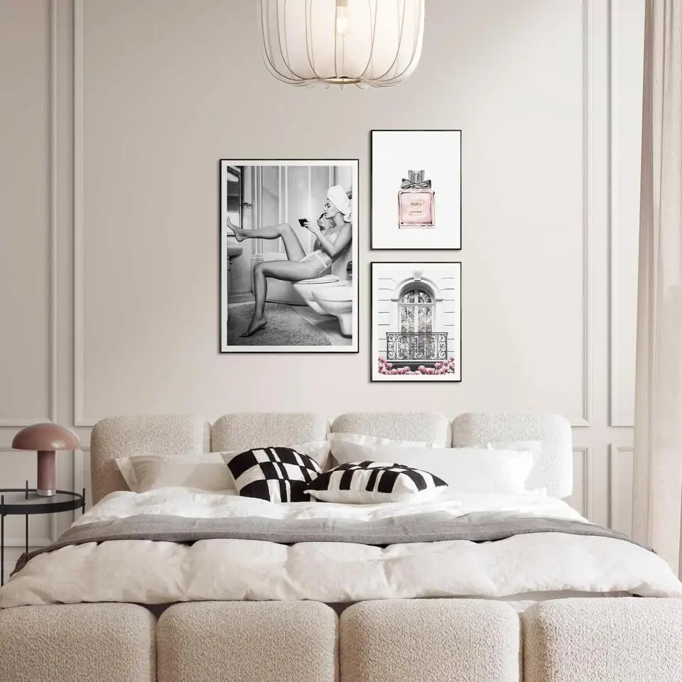 Set poster met lijst - Parijs voorbereidingen