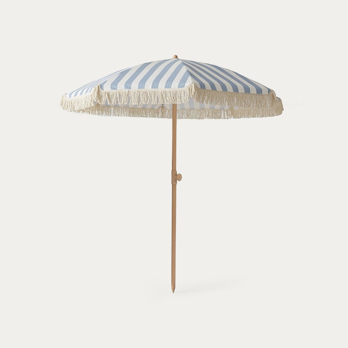 Parasol SUNNY ogrodowy/plażowy niebiesko-beżowy z ochroną UV 160x180 cm