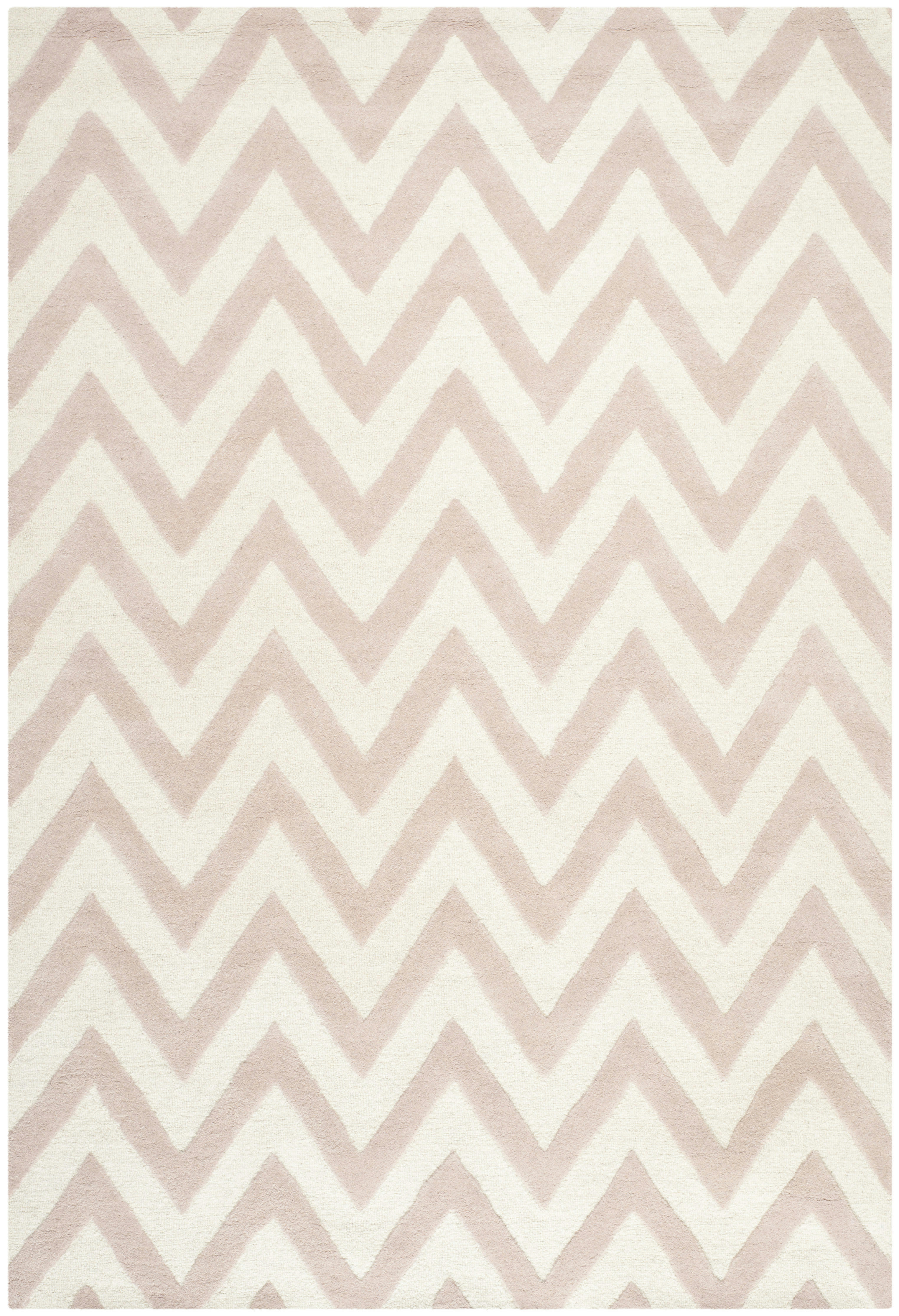 CAMBRIDGE - Tapis de salon interieur en rose pâle & ivoire, 183 x 274 cm