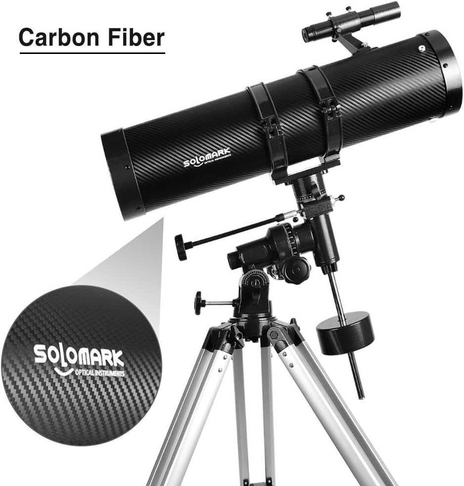 Telescope 130EQ Newtonian Reflector Telescopes for Adults  Professional Telescopes for Adults Astronomy  Comes with 1.5X Barlow Lens Smartphone Adapter & 13% T Moon Filter