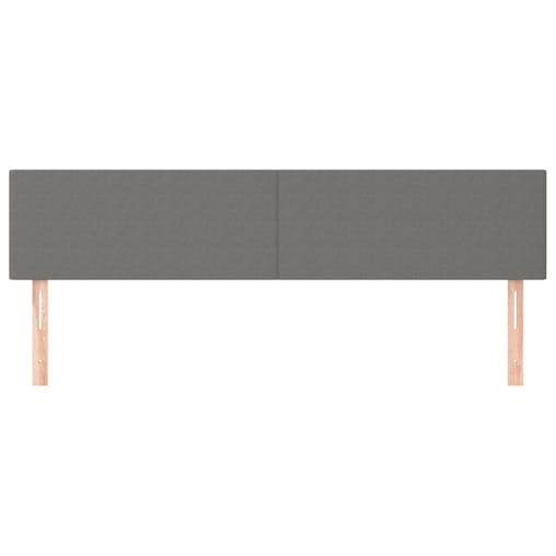 NNEVL Headboards 2 pcs Dark Grey 80x5x78/88 cm Fabric