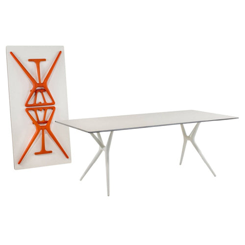 Kartell Spoon Eettafel - 200 x 90 cm - Wit