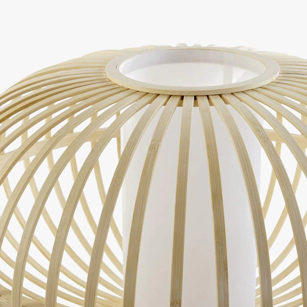 Candeeiro de Mesa Bambu e Tecido ICONIC