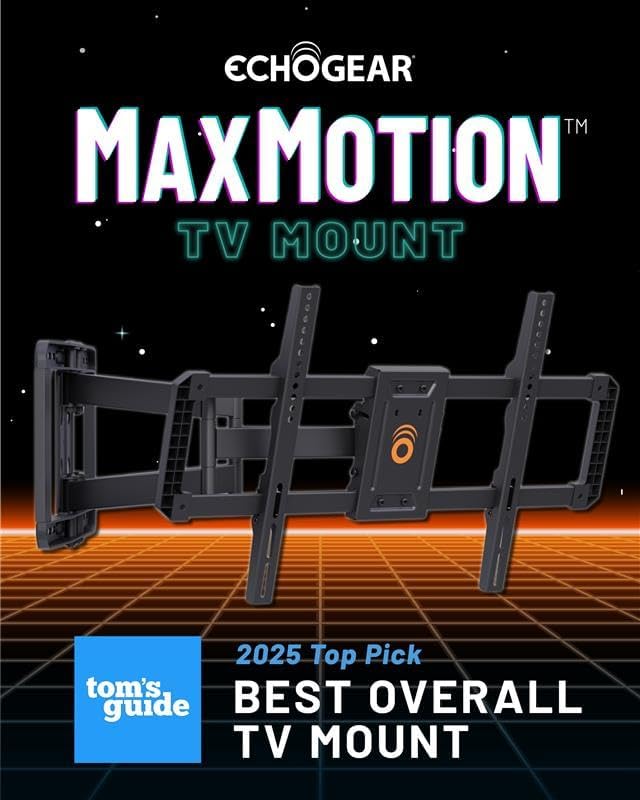 ECHOGEAR MaxMotion TV Wall Mount for Large TVs 42 to 90 - Full Motion Has Smooth Swivel, Tilt, & Extension - Universal Design Works with Samsung, Vizio & More - Includes Hardware & Drill Template