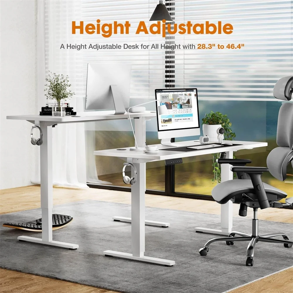 Electric Height Adjustable Standing Desk,Sit to Stand Computer Desk