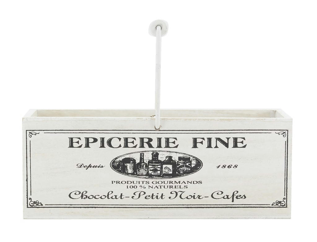 - Panier en bois avec anse epicerie fine