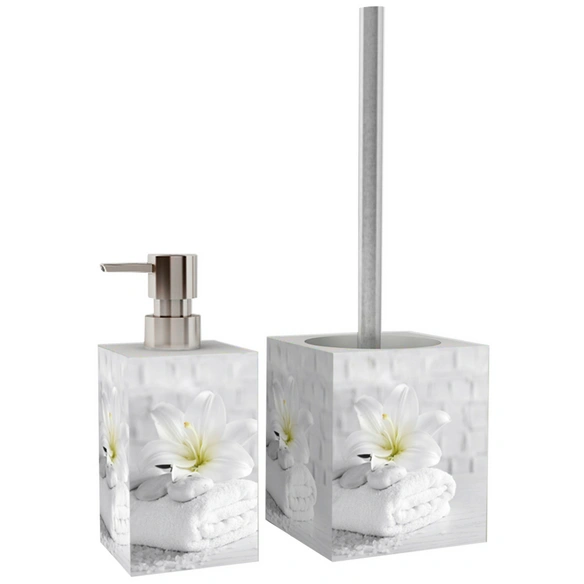 Bad-Accessoire-Set »Good Feeling«, Grau, Rechteckig