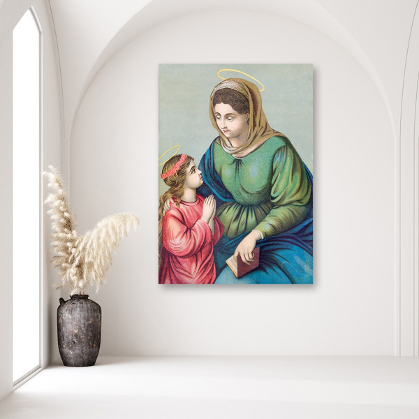 Feeby Obraz na płótnie Św. Anna i mała Matka Boska 40x60