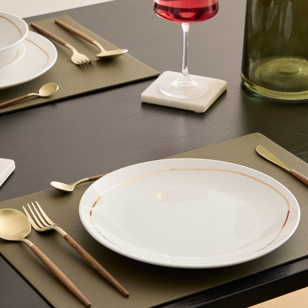 Prato raso SELENA branco em porcelana 26cm