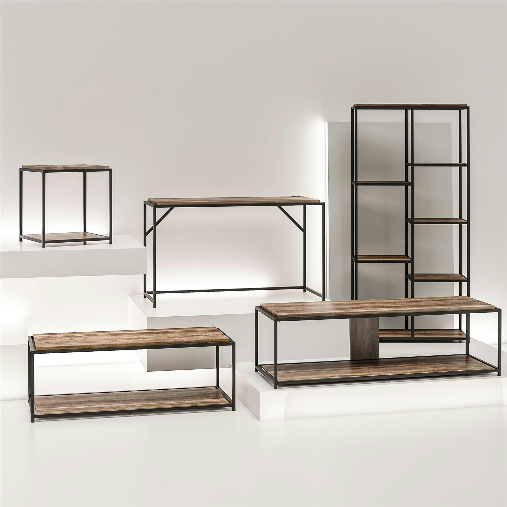 QUINCY - Bibliothèque 5 étagères en panneaux de particules