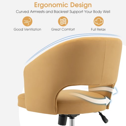 NNECW Modern Swivel Mid Back Home Office leisure Chair with Adjustable Height