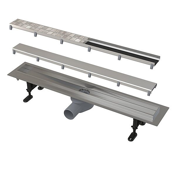 Alca Caniveau de douche avec grille carrelable 950 (cpz13-double9-950)