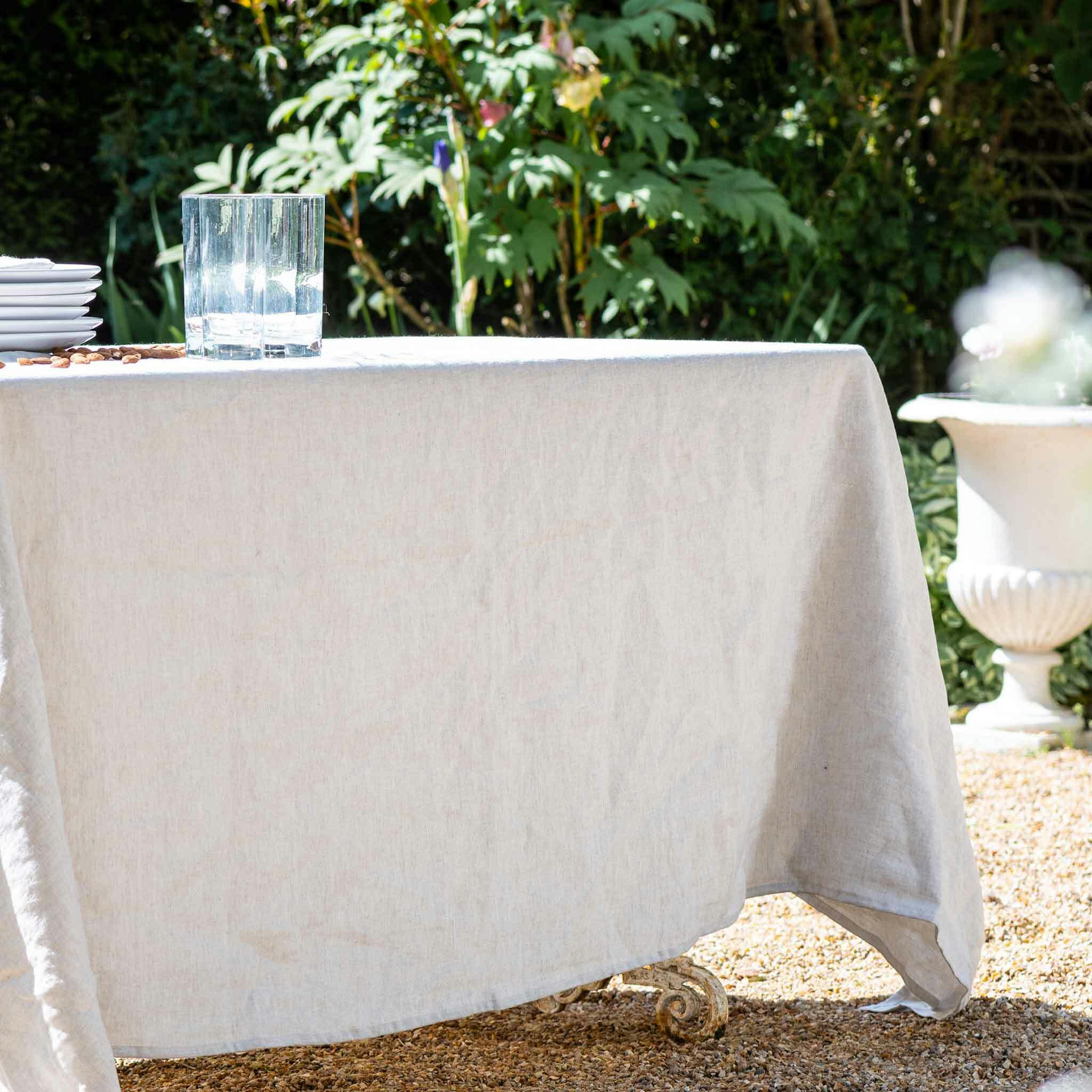 NAPPE NATURELLE - Nappe en lin naturel 180x280cm