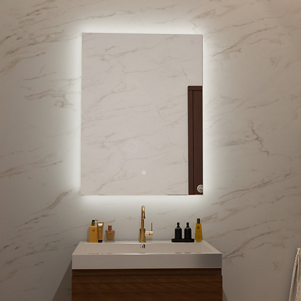 Miroir salle de bain LOMAZOO Cannes avec LED 60 x 80 cm