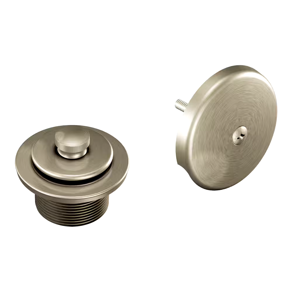 Moen Push-N-Lock Tub & Shower Drain Kit, Brushed Nickel