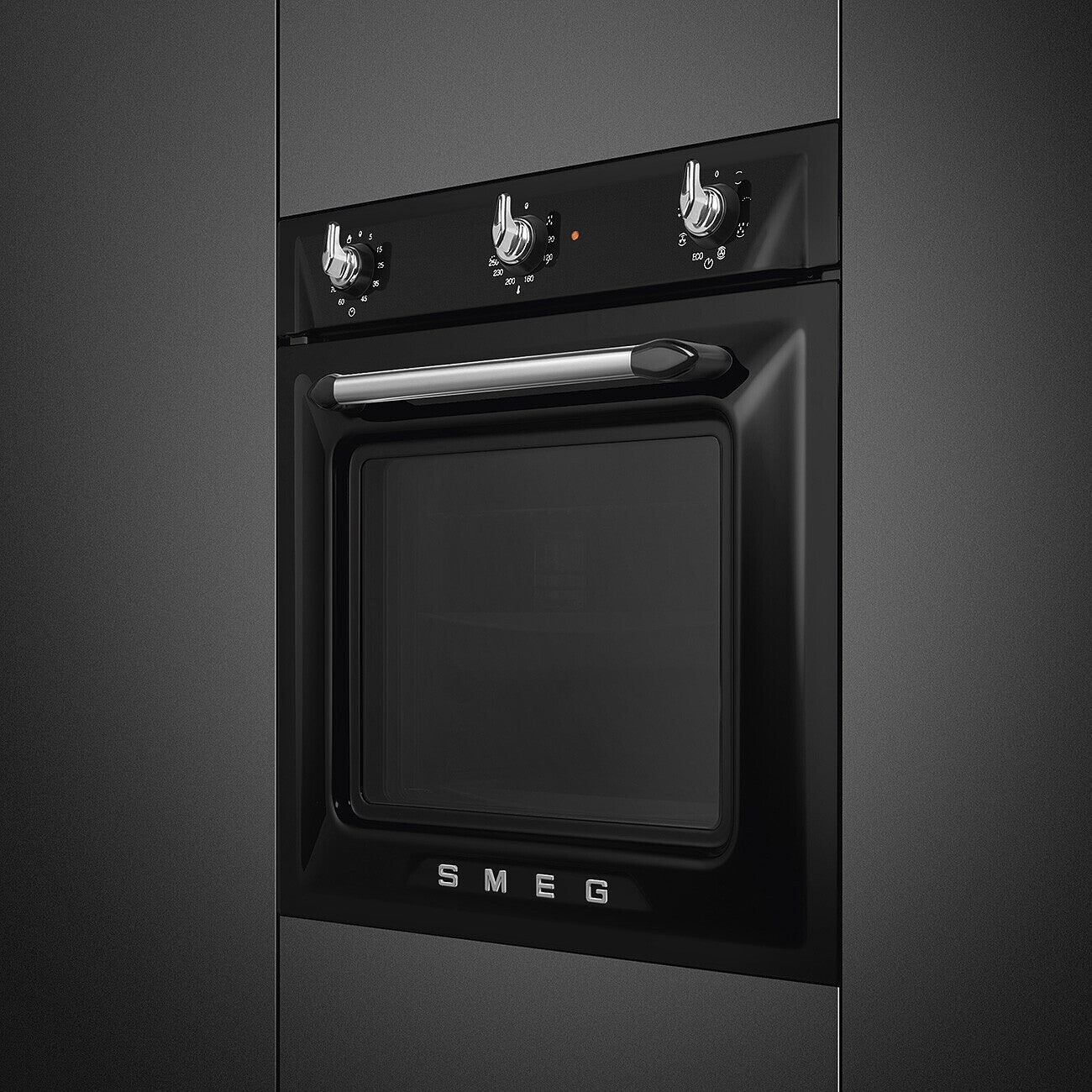 60cm Victoria Single Oven in Black