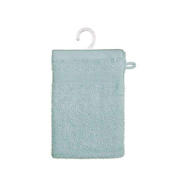 Lot de 2 gants de toilette - coton 450 gr/m² - bleu givre 15x21 cm - Atmosphera