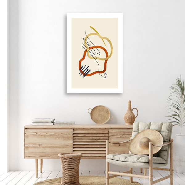Feeby Obraz na płótnie, Kształty i linie boho 40x60