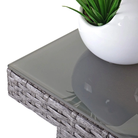 Gartentisch »MVG-HA029«, 80 x 80 cm, Glasplatte