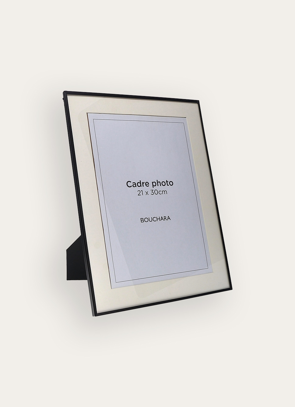 CADRE PHOTO RECTANGULAIRE AVEC PASSE-PARTOUT NOIR