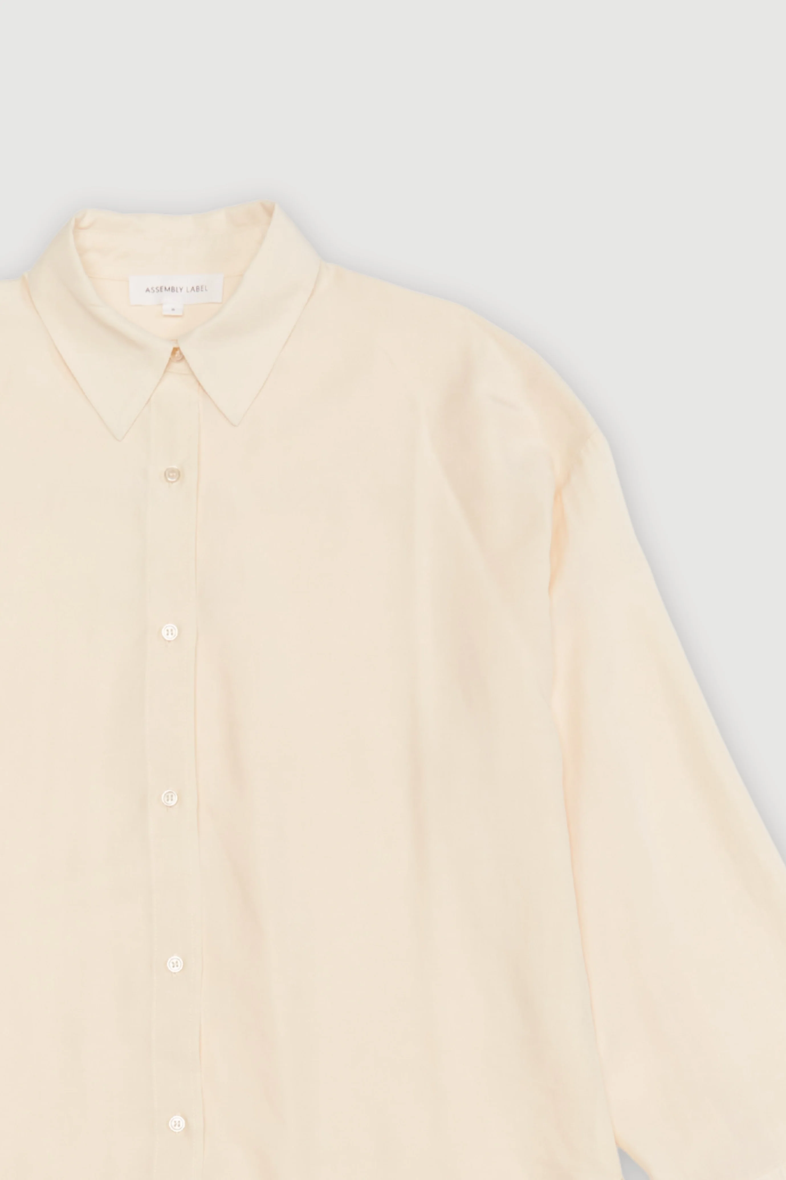 Re-Worn Womens Linen Blend Long Sleeve Shirt