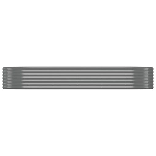 NNEVL Garden Planter Powder-coated Steel 249x100x36 cm Grey