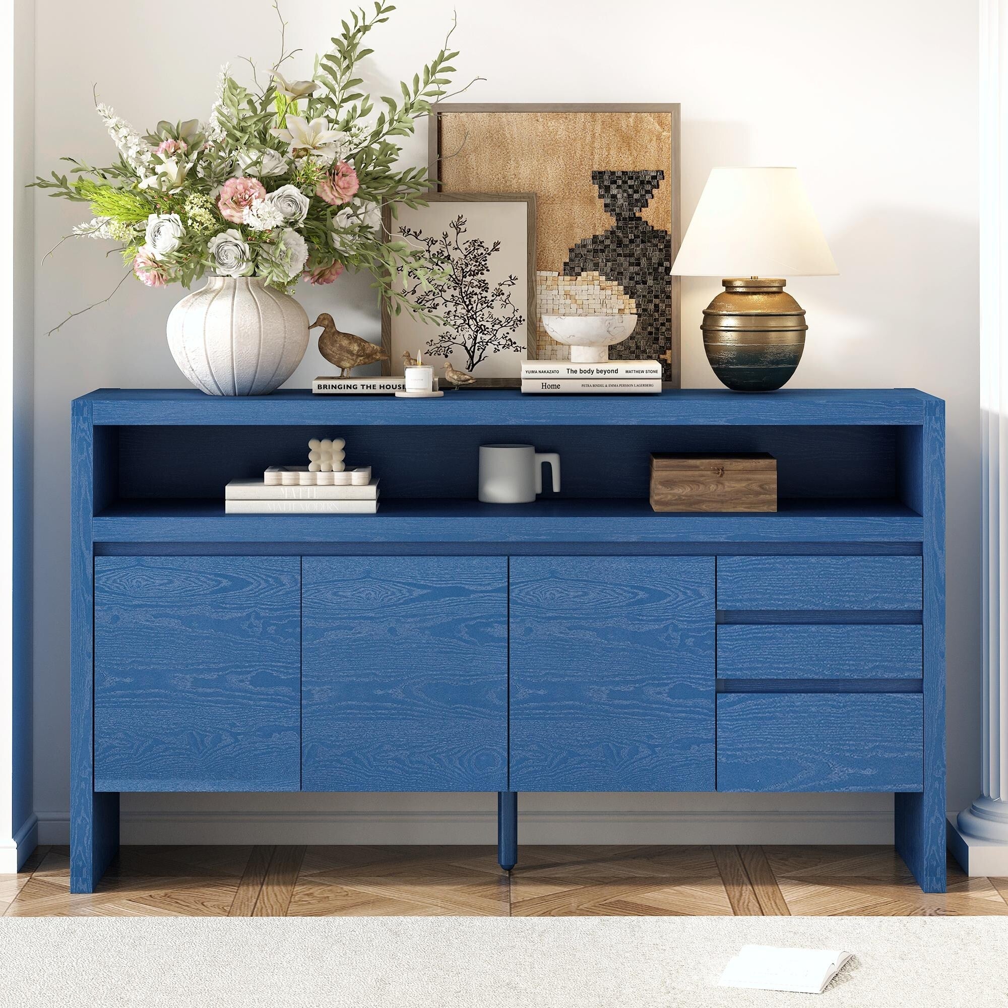 60 3-Door Sideboard with 3 Drawers