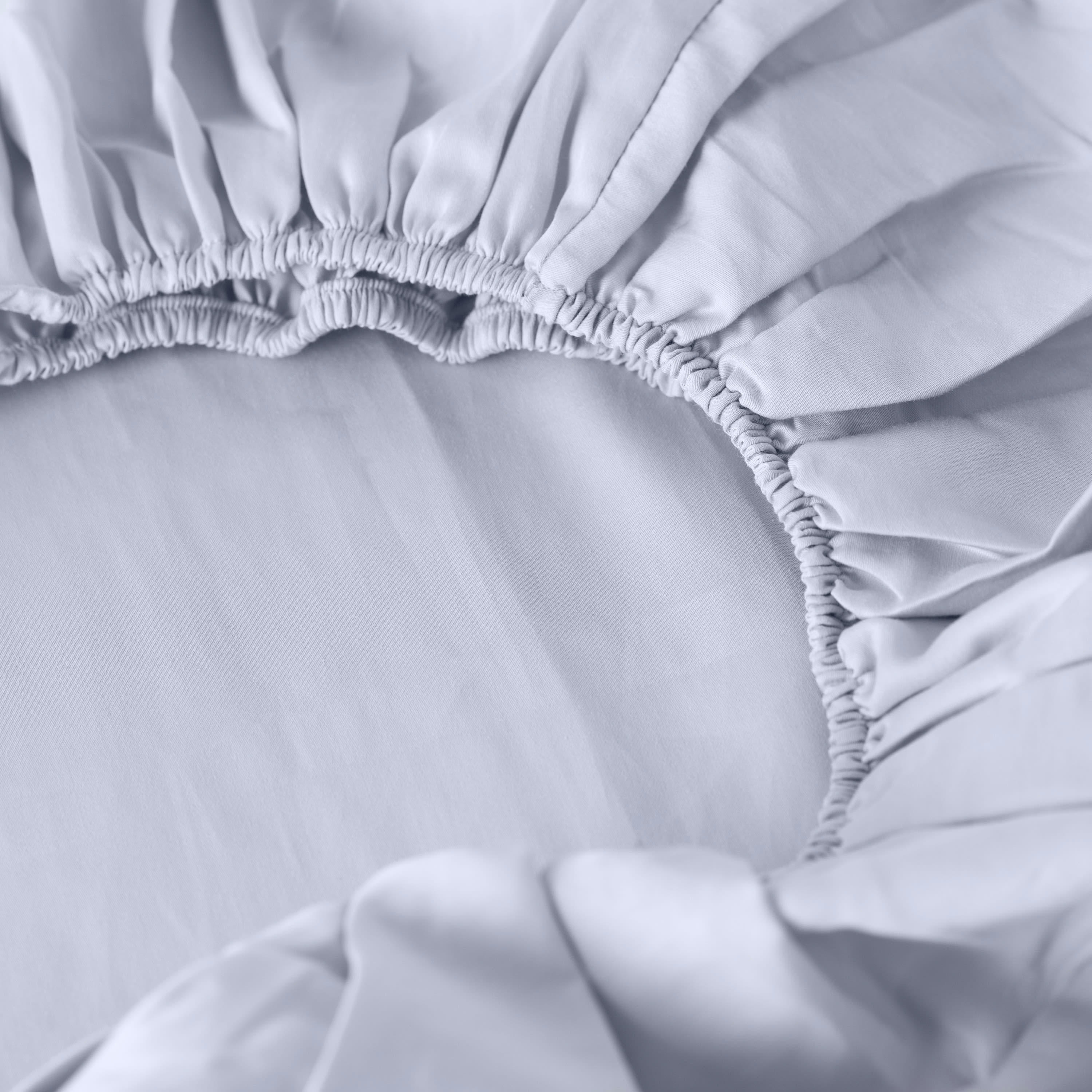 EQUINOXE - Drap housse Gris Plume uni gris 180 x 200 cm