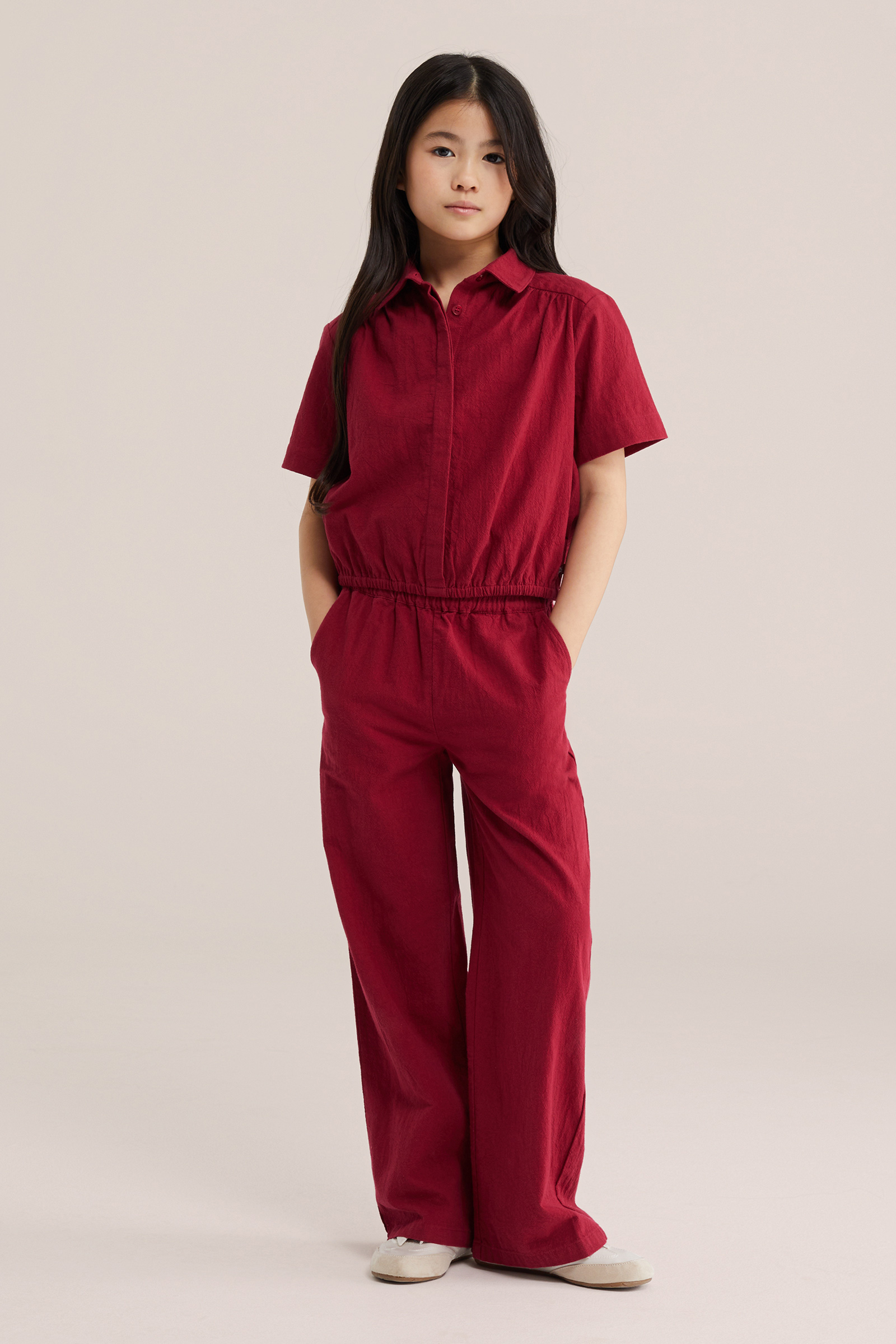 Meisjes blouse met structuur