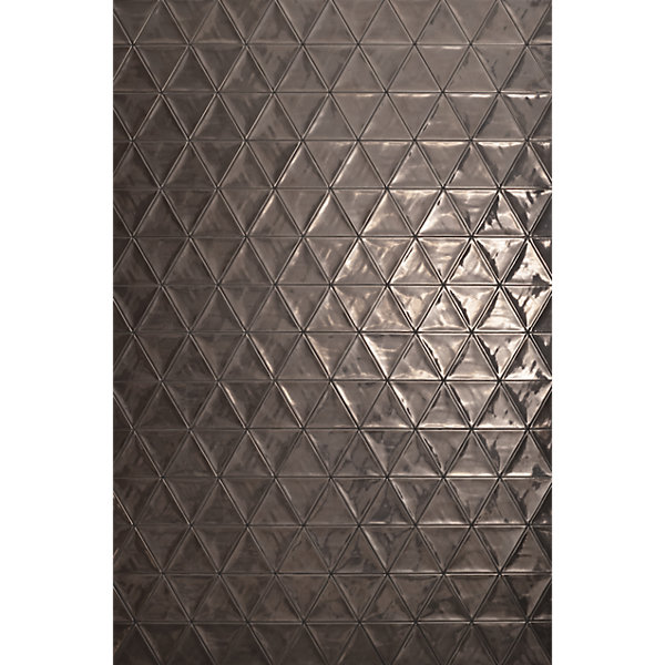 Carrelage mur trianguaire effet zellige bronze métal 13,2x11,4 cm 3LATI BRONZO