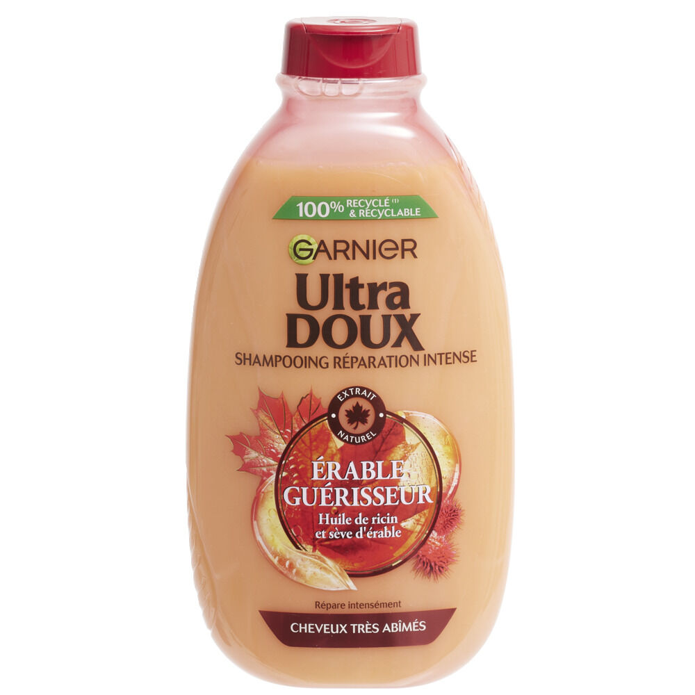 Shampoing réparateur Garnier ultra doux érable guérisseur huile de ricin 400ml