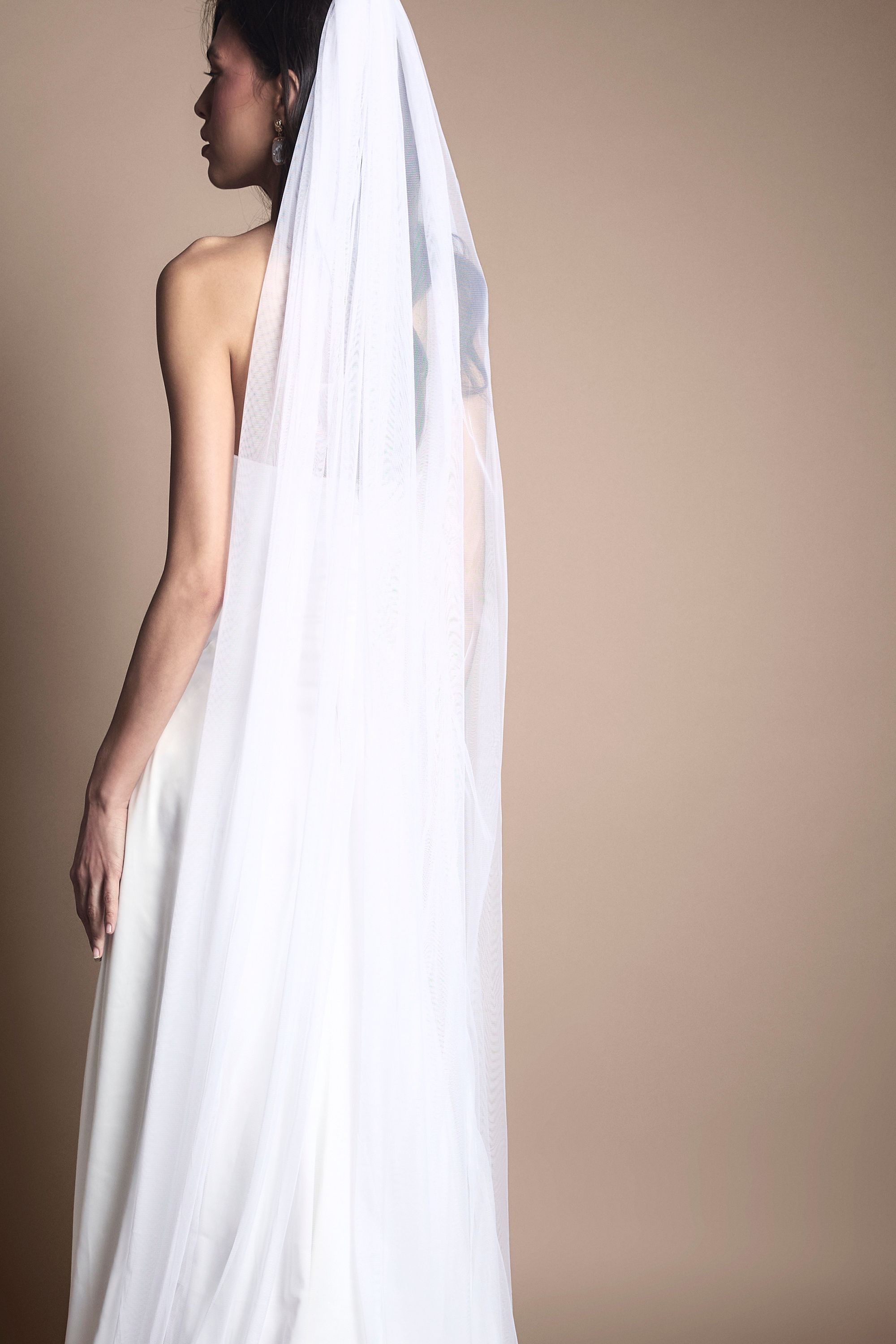 Coast Premium Ruffle Hem Soft Tulle Cathedral Length Veil
