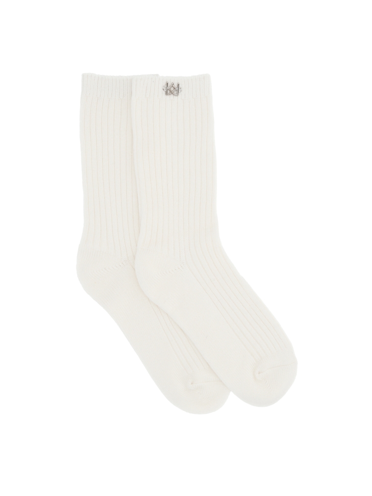 White socks made of soft bamboo fiber