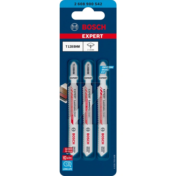 Stichsägeblätter »T128 BHM Expert«, für Laminat, 3 Stück