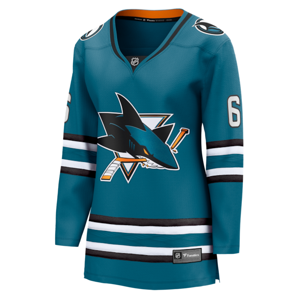Sam Dickinson San Jose Sharks  Women's Home Breakaway Jersey - Teal
