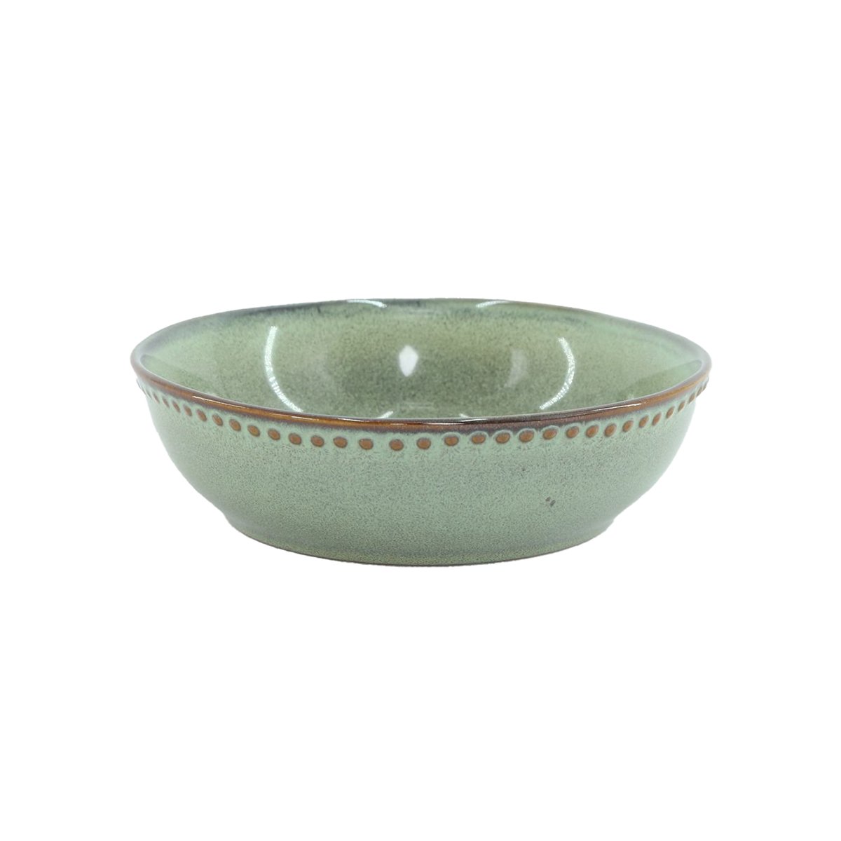 Prato de sopa CAPRI verde em cerâmica 17cm