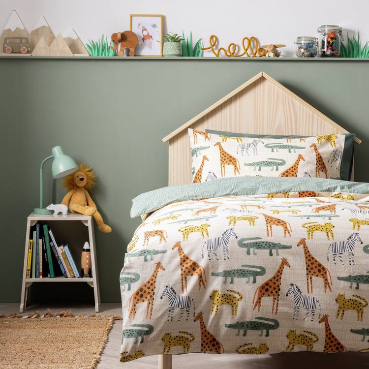 Habitat Cotton Safari Kids Bedding Set - Toddler