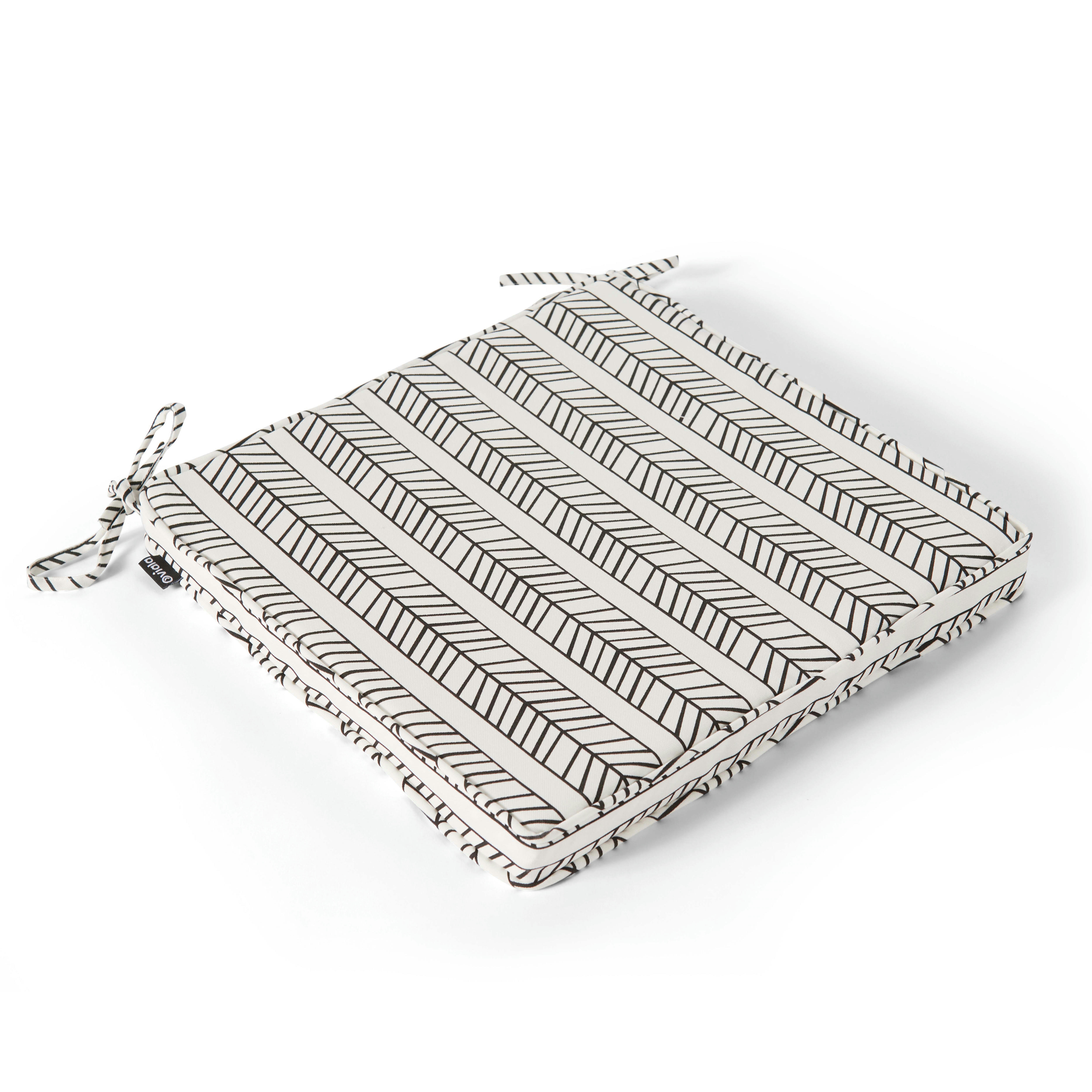 PAITA - Lot de 4 galettes de chaise polyester tempu 40x40x3 cm