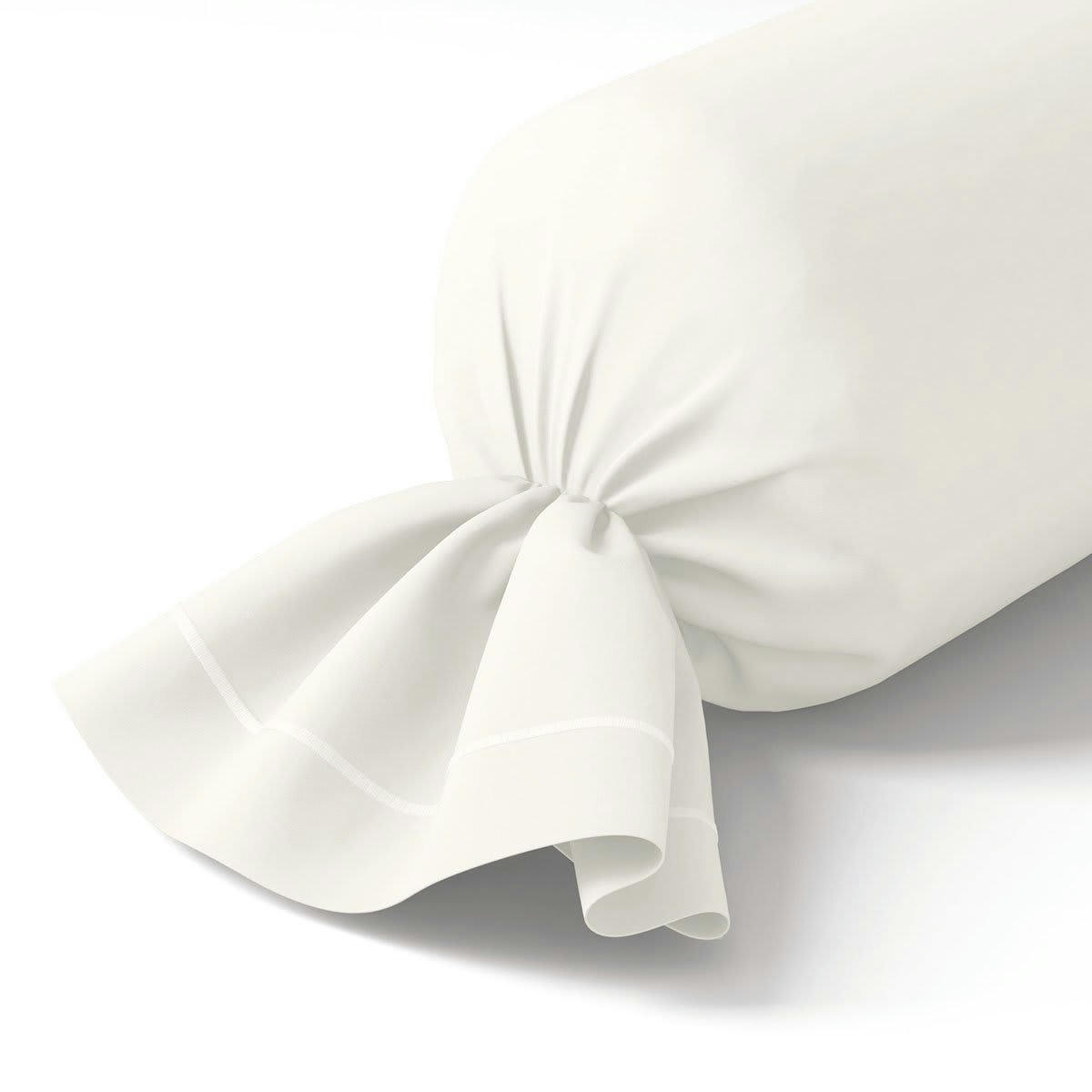 VEXIN - Taie de traversin coton blanc doux 43x210 cm