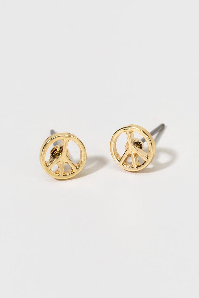 Hello Franki Peace Sign Stud Earrings for girls