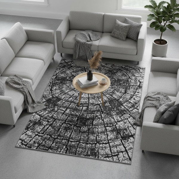 Dywan nowoczesny szary do salonu pokoju 017 - 160x220 cm - modny solidny